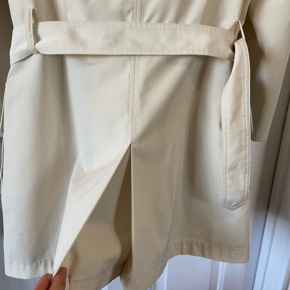 Esprit Trench Coat Off White Button Up Belted Size M - Picture 7 of 12